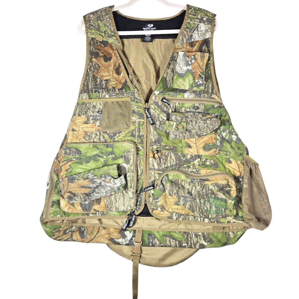 Mossy Oak Obsession Turkey Thugs Tactical Hunting Vest Large Camo Seat Cushion